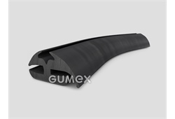 Profil für Fahrzeugfenster, 17x27/5/3mm, passt Zwickel 00598018, 60°ShA, EPDM, -40°C/+100°C, schwarz, 